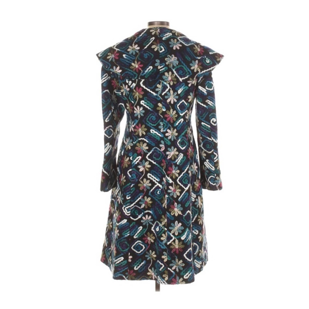 Sundance Biancabella Floral Appliqué Wool coat - Picture 5 of 10